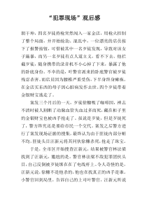 “犯罪现场”观后感