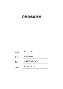 复杂电磁环境
