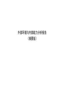 外部环境与内部能力分析报告