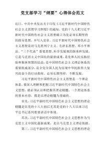 党支部学习“纲要”心得体会范文