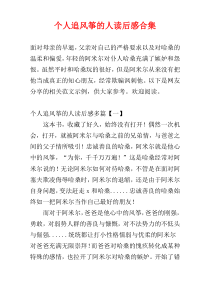 个人追风筝的人读后感合集