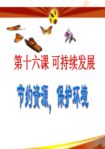教科版思想品德九年级《节约资源保护环境》