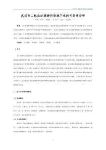 武汉市二妃山垃圾场污染地下水的可能性分析