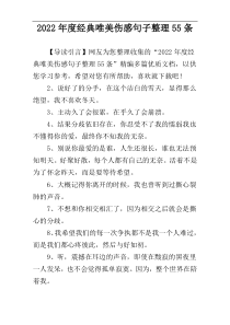 2022年度经典唯美伤感句子整理55条