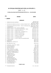 水环境监测选用标准参考表(水环境部分)