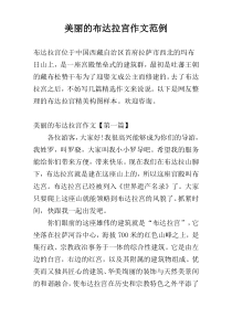 美丽的布达拉宫作文范例