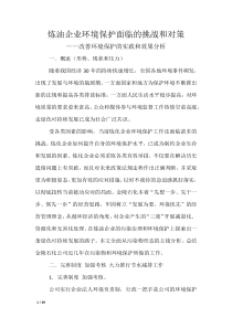 炼油企业环境保护面临的挑战和对策