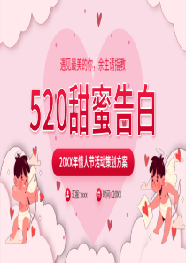 520甜蜜告白情人节活动策划方案PPT模板