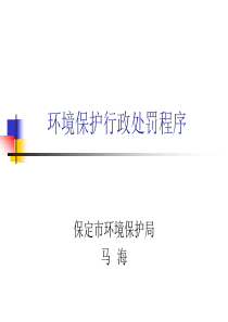 环境保护行政处罚程序