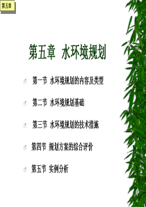 环境规划与管理第五章 水环境规划517