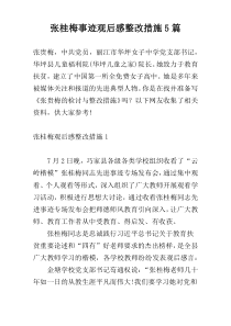 张桂梅事迹观后感整改措施5篇