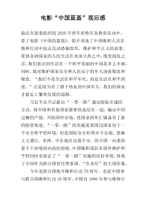 电影“中国蓝盔”观后感
