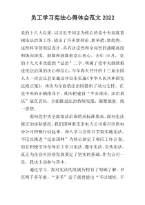 员工学习宪法心得体会范文2022