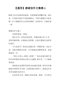 【通用】感谢信作文集锦4