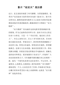 影片“赵亚夫”观后感