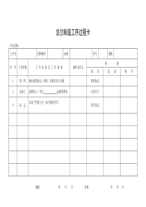带颈法兰制造工序过程卡