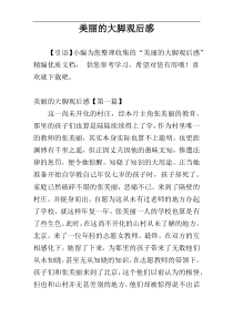 美丽的大脚观后感