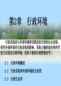 行政管理学第2章 行政环境