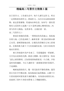 精编高二写景作文锦集5篇