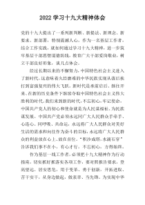 2022学习十九大精神体会