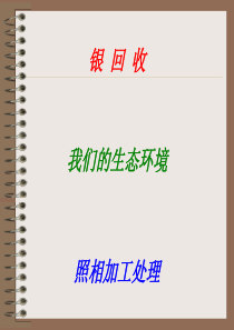 银回收我们的生态环境照相加工处理