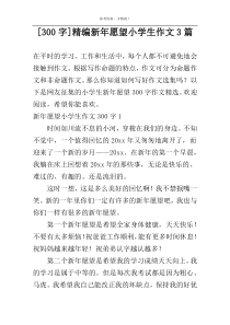 [300字]精编新年愿望小学生作文3篇