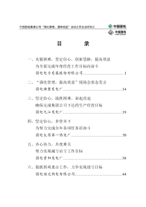国电集团“强化管理、提高效益”活动工作会议材料