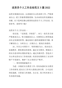 送货员个人工作总结范文5篇2022