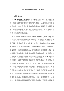 特色商品连锁店项目商业计划书