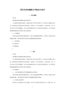 顶瓜瓜有机蔬菜公司商业计划书