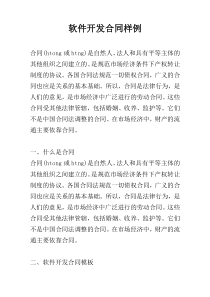软件开发合同样例