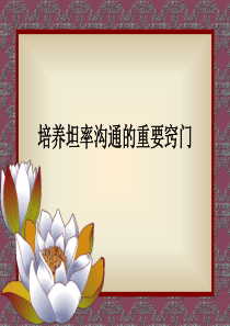 坦率沟通
