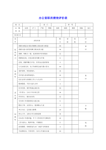 办公室职员绩效评价表