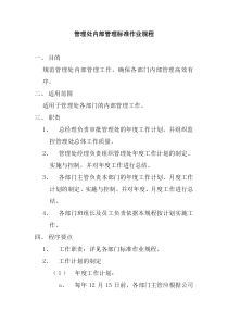物业管理处内部管理标准作业规程