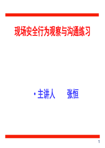 张恒现场安全行为观察与沟通练习