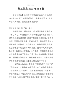 组工信息2022年度4篇