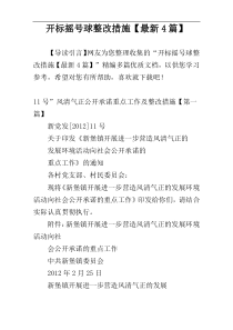 开标摇号球整改措施【最新4篇】
