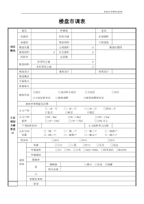 楼盘市调表02