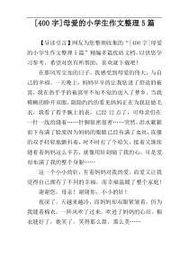 [400字]母爱的小学生作文整理5篇