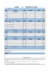 HF707总部部门季度考核表(专业管理)