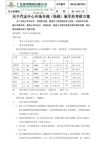 关于汽运中心外场专线（快线）装车的考核方案031