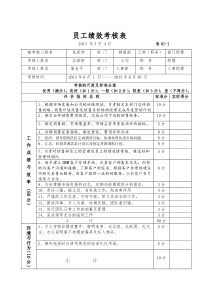 员工绩效考核表(修订)