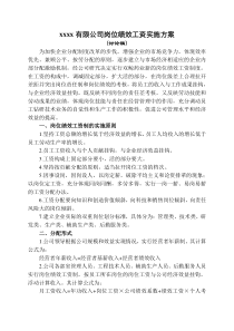 某有限公司岗位绩效工资实施方案
