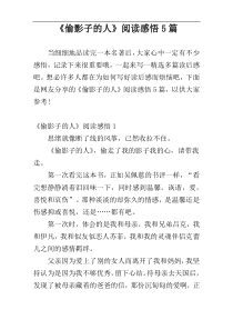 《偷影子的人》阅读感悟5篇