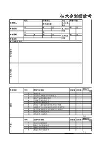技术企划绩效考核表