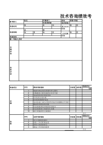 技术咨询绩效考核表