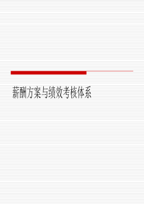 薪酬方案与绩效考精品PPT