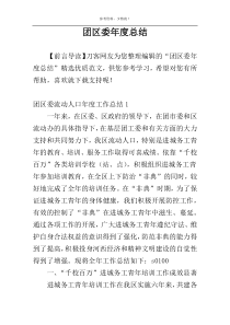 团区委年度总结