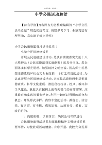小学公民活动总结