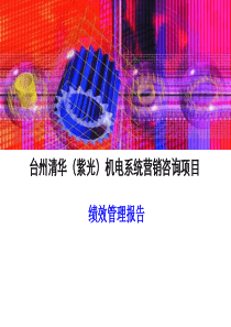 清华紫光-绩效考核报告（全套流程和表格）（PPT95页）